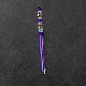 Purple/Gold Crystal Gift Pen - - LadybugfeetDesigns -