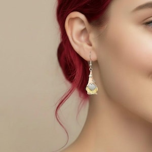 Boho Gnome hook earrings III - Silver - - LadybugfeetDesigns -