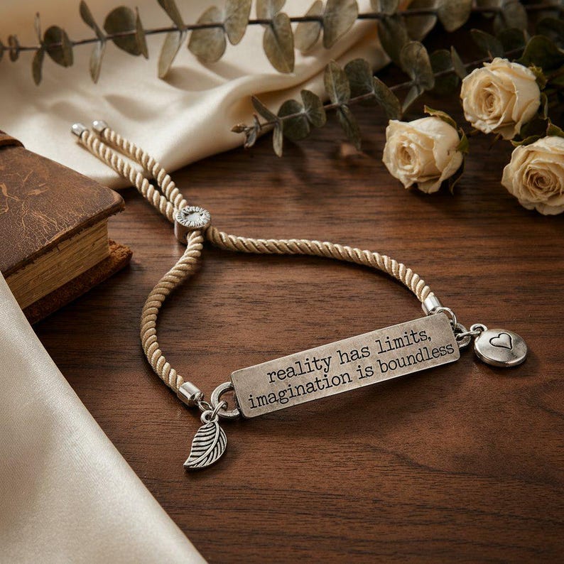 Reality Has Limits Imagination is Boundless Bolo Bracelet - - LadybugfeetDesigns -