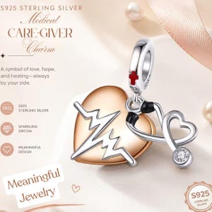 Medical Care-Giver Necklace, 20 inches - Silver - - LadybugfeetDesigns -