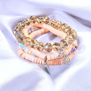 Unicorn Dream Stretch Bracelet Stack - - LadybugfeetDesigns -