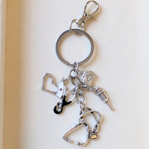 Nurse Keychain - - LadybugfeetDesigns -