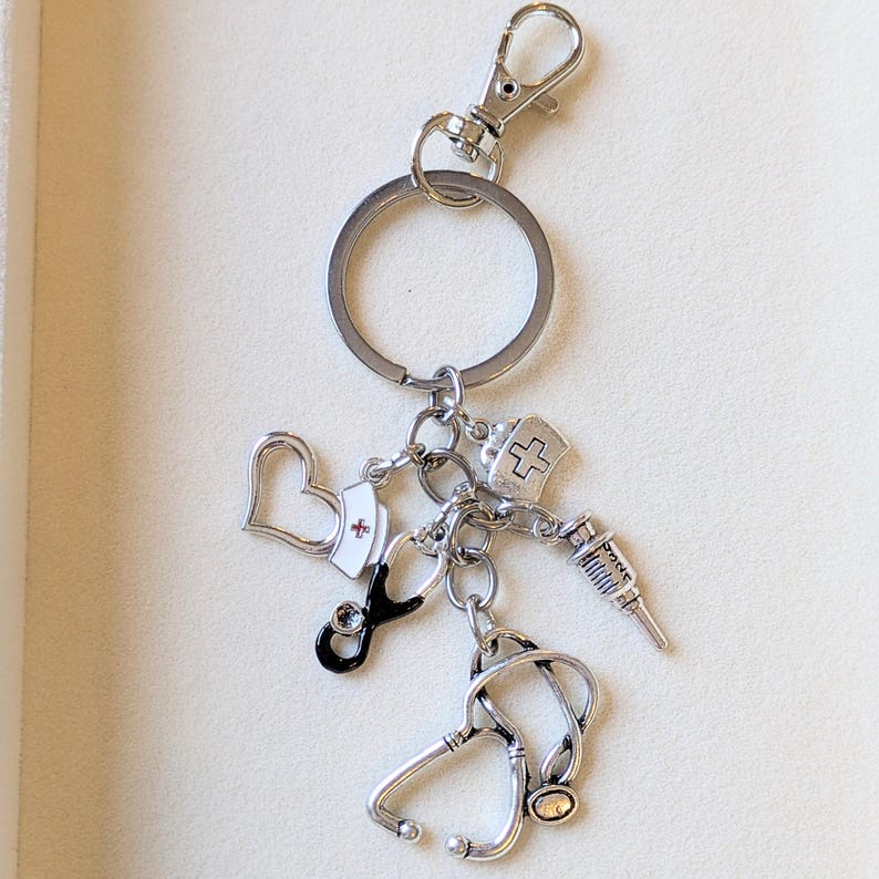 Nurse Keychain - - LadybugfeetDesigns -