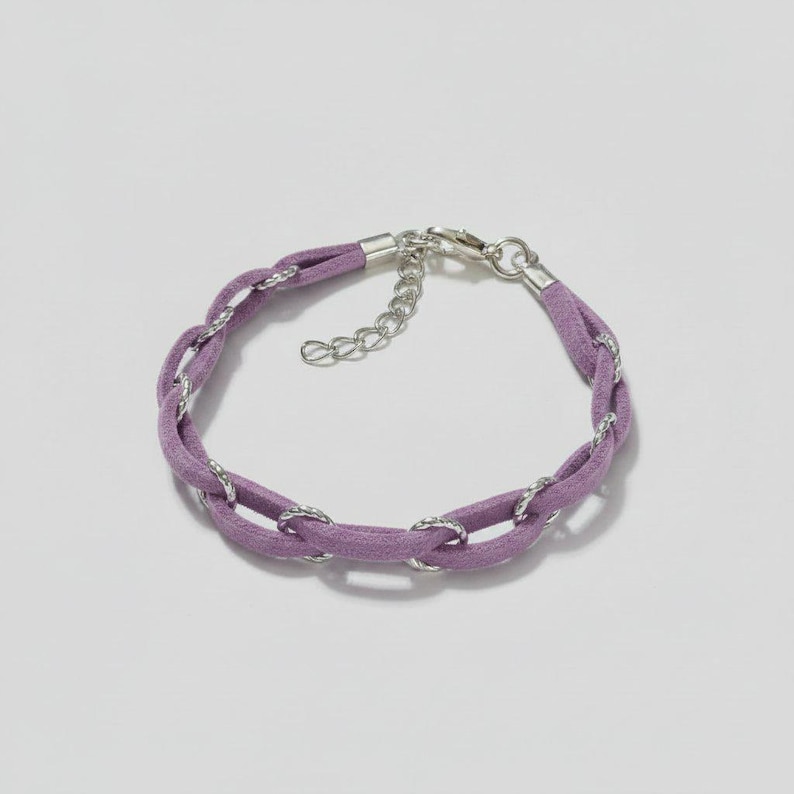 Braided Suede Bracelet - - LadybugfeetDesigns -
