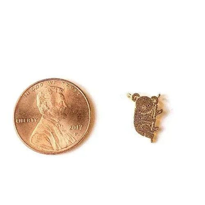 14k Brushed Gold Koala Charm - - LadybugfeetDesigns -
