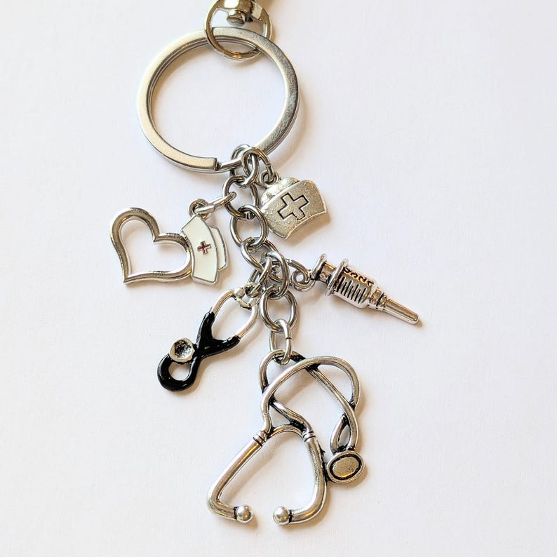 Nurse Keychain - - LadybugfeetDesigns -