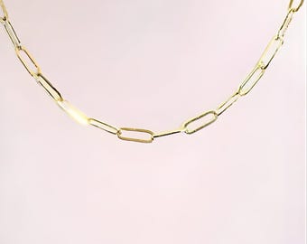 Paperclipketting, goud: 18-24 inch