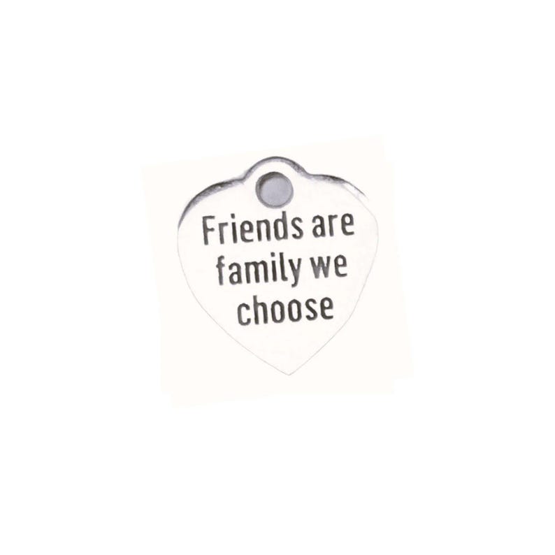 Friends Are Family We Choose Charm - - LadybugfeetDesigns -