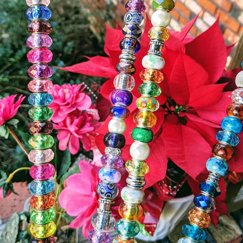 Gonk Gnome Garden Jewels/ Garden Suncatcher/ 12" or 24" Plant Stake - - LadybugfeetDesigns -