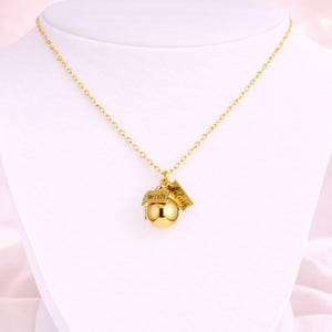 Prayer/Wish Locket Necklace, Gold - 18 inch - - LadybugfeetDesigns -
