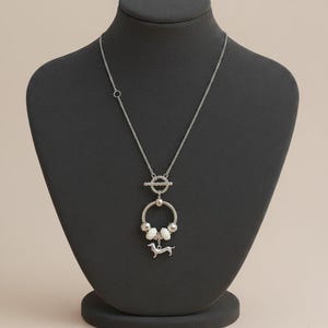 Dachshund Sterling Silver Toggle Charm Necklace, 20 inches - - LadybugfeetDesigns -