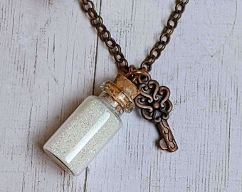 Copper Pixie Dust Key Necklace, 24 inch