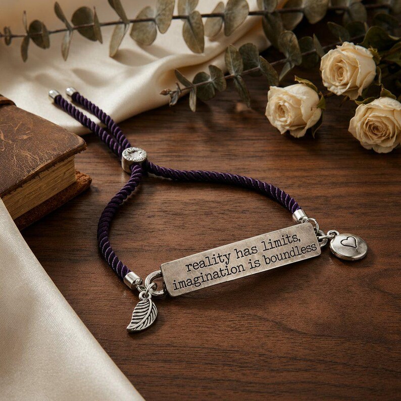 Reality Has Limits Imagination is Boundless Bolo Bracelet - - LadybugfeetDesigns -