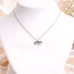 Celestial Bear Pendant charm necklace, Sterling Silver - 22 inch - - LadybugfeetDesigns -