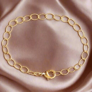 14K Gold Filled Twisted Bracelet - D.i.y. - Build Your Charm Bracelet! - - LadybugfeetDesigns -