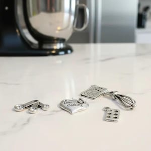 I Love Cooking Mini Charm Box - 6 pc., Silver - - LadybugfeetDesigns -