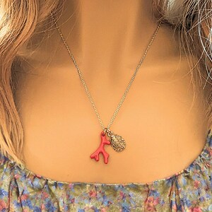 Red Coral necklace, Gold - 18- 24 inch - - LadybugfeetDesigns -