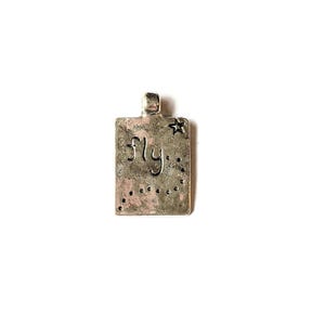 Silver Dragonfly-Fly Tag Charm - - LadybugfeetDesigns -