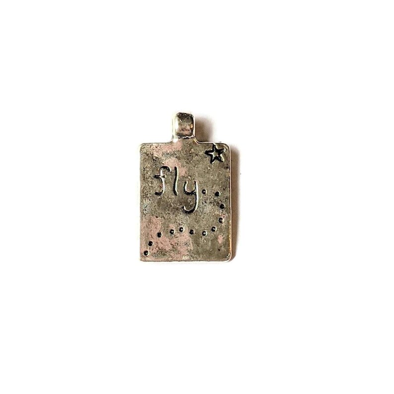 Silver Dragonfly-Fly Tag Charm - - LadybugfeetDesigns -