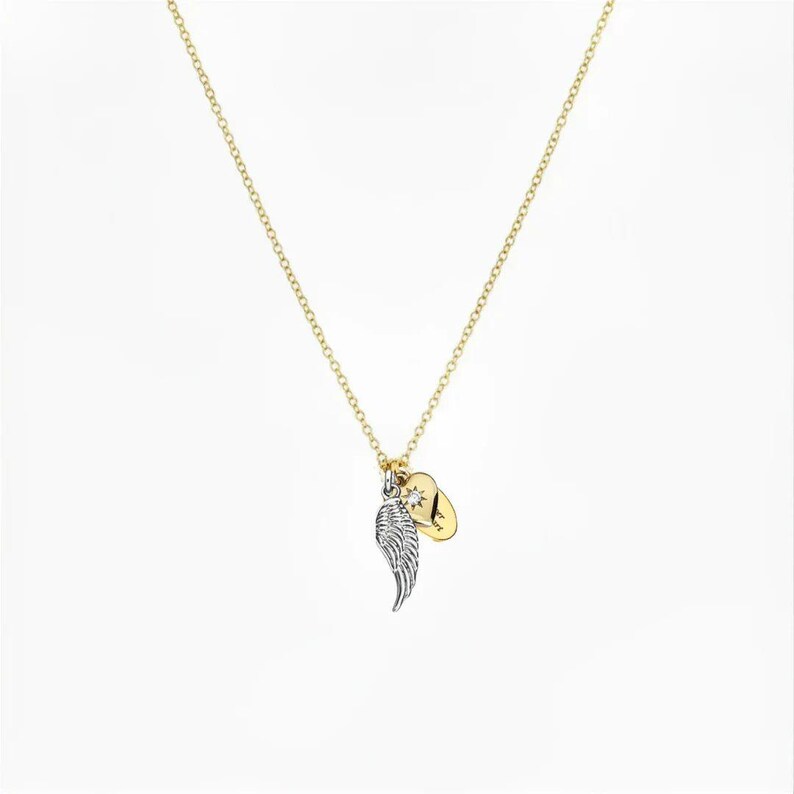 Forever in my Heart Memory necklace, Gold - 20 inch - - LadybugfeetDesigns -