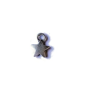 Silver Small Star Charm - - LadybugfeetDesigns -