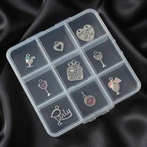 Girl's Night Out Charm Box - 9 pc., Silver - - LadybugfeetDesigns -