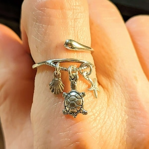 Beach Vibes Wrap Ring - - LadybugfeetDesigns -