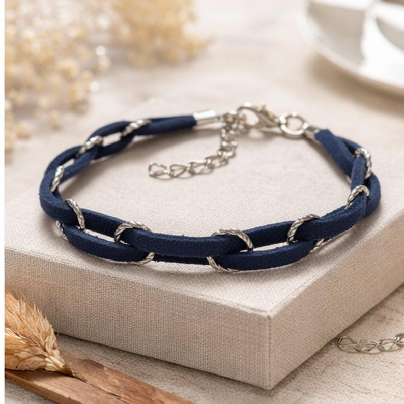 Braided Suede Bracelet - - LadybugfeetDesigns -