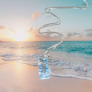 Dream Tag necklace, Sterling Silver - 30 inch - - LadybugfeetDesigns -