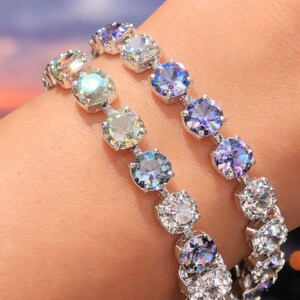 Dog/Cat Paw Faceted Crystal Bracelet - - LadybugfeetDesigns -