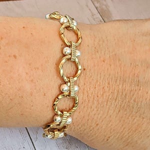 Chunky Two-Tone Chain Bracelet - - LadybugfeetDesigns -