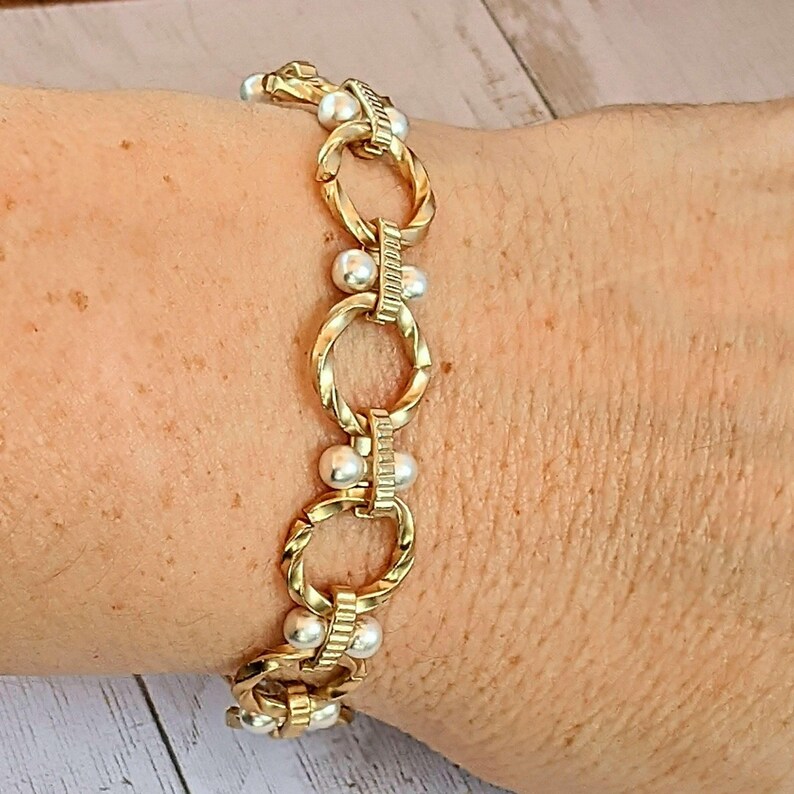 Chunky Two-Tone Chain Bracelet - - LadybugfeetDesigns -