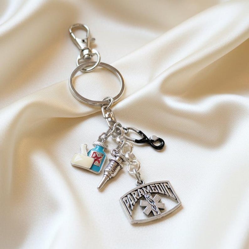 Paramedic Keychain - - LadybugfeetDesigns -