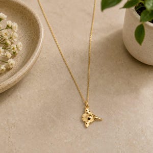 Manta Ray Necklace, Gold - 20 inches - - LadybugfeetDesigns -