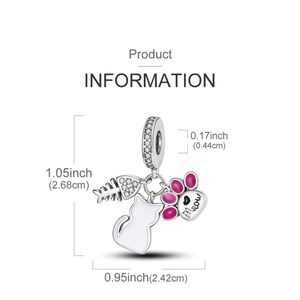 Meow Cat Trio Charm Necklace, 20 inches - Silver - - LadybugfeetDesigns -