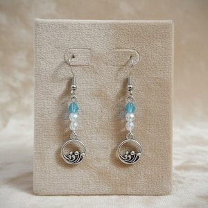 Ocean Wave Crystal Earrings