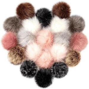 Nurse-Medical Worker Keychain/Faux Fur Pom Pom Charm Key Chain-Purse Charm/Journal Charm - - LadybugfeetDesigns -