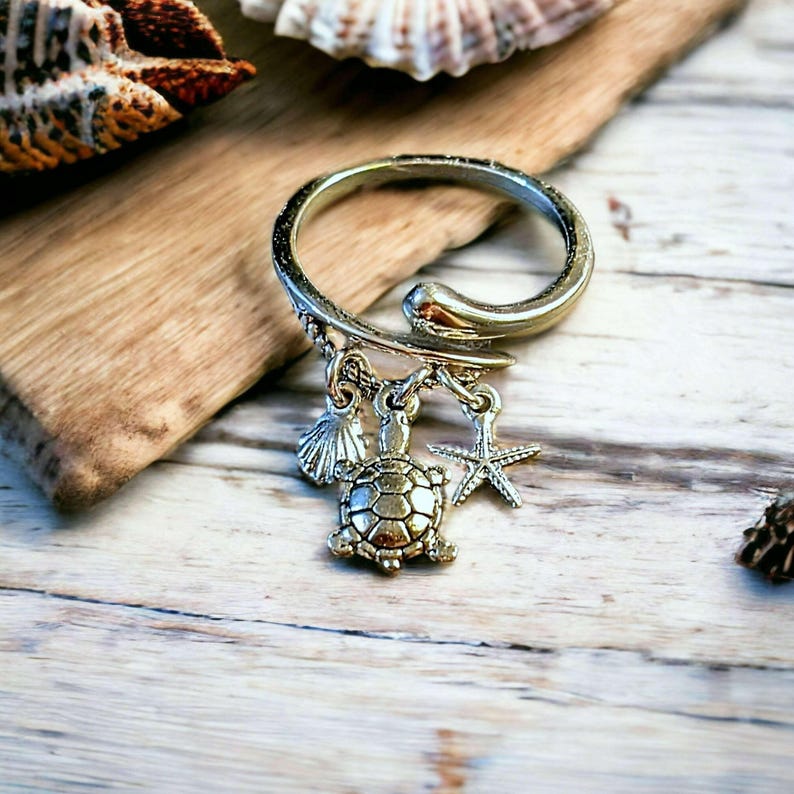 Beach Vibes Wrap Ring - - LadybugfeetDesigns -