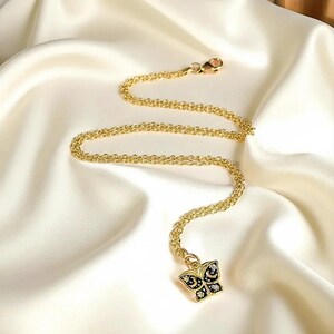 Celestial Butterfly necklace, Gold- 20 inch - - LadybugfeetDesigns -
