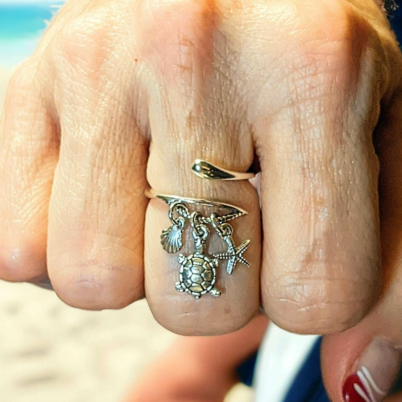 Beach Vibes Wrap Ring - - LadybugfeetDesigns -