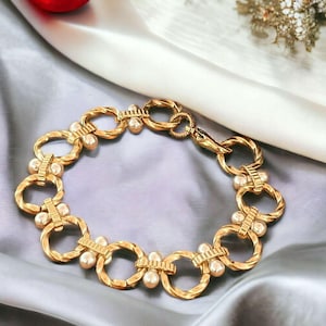 Chunky Two-Tone Chain Bracelet - - LadybugfeetDesigns -