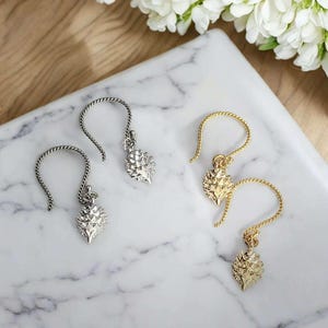 Hedgehog Dangle Hook Earrings, Gold or Silver - - LadybugfeetDesigns -