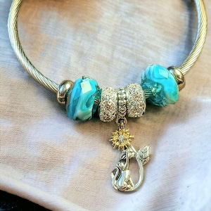 Playful Kitty Euro Cuff Wrap Bracelet, Silver - - LadybugfeetDesigns -