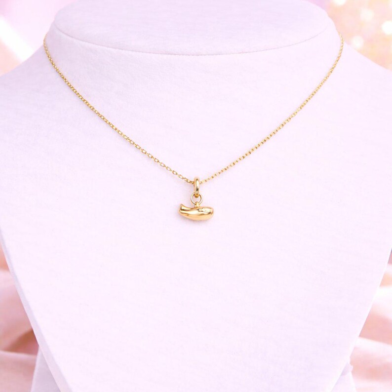 Whale necklace, Gold - 20 inch - - LadybugfeetDesigns -