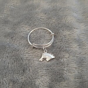 Horse Adjustable Charm Ring, Silver - - LadybugfeetDesigns -
