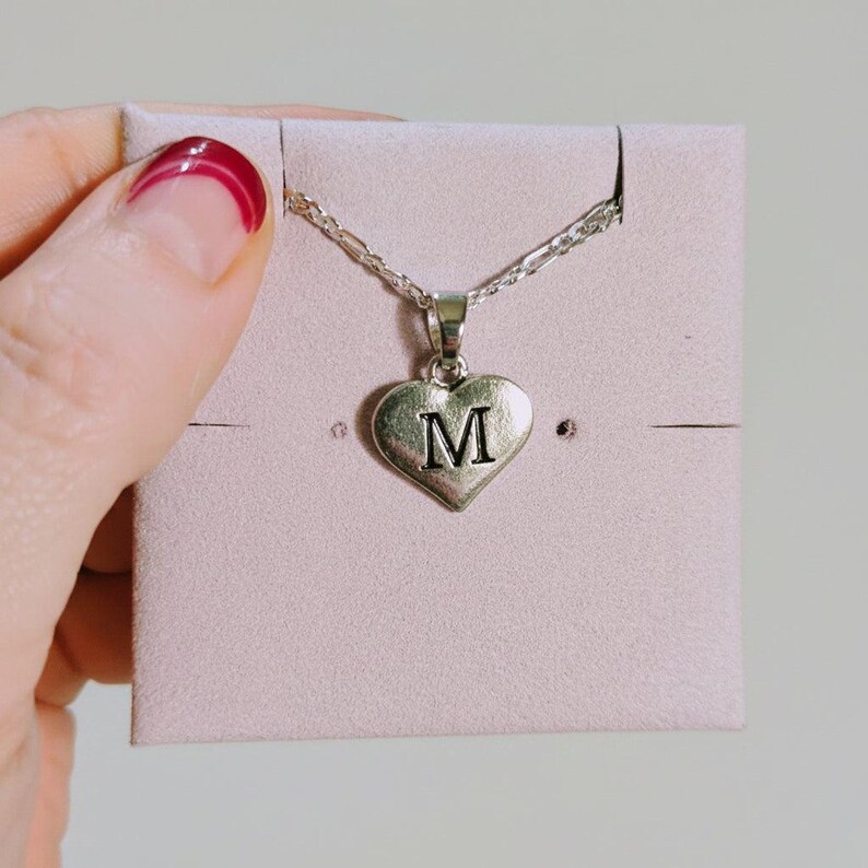 Two-Tone Paperclip & Initial Necklace Set - - LadybugfeetDesigns -