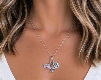 Take me Away Necklace, 20 inches - Silver