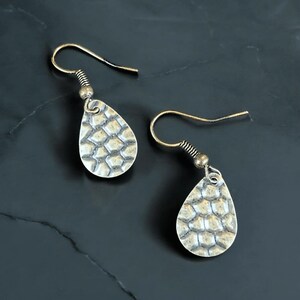 Antique Bronze Crocodile Tears Earrings - - LadybugfeetDesigns -