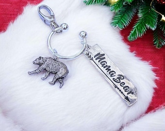 Mama Bear Keychain/Purse Clip