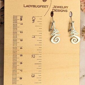 Unalome Earring/Necklace Set, Silver - Adjustable - - LadybugfeetDesigns -